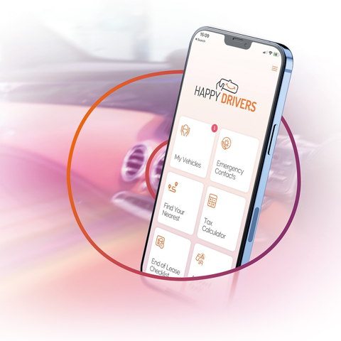 header image of happy drivers app