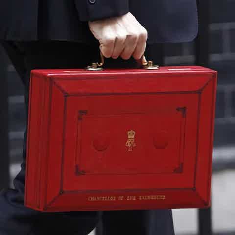 image of chancellors budget box