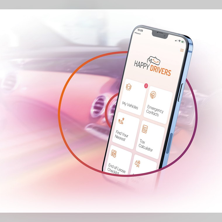 header image of happy drivers app