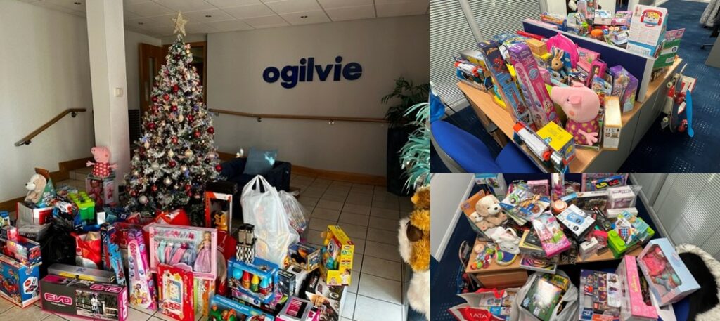 Some of the donations to the Stirling Observer Give a Gift appeal as part of Ogilvie Christmas