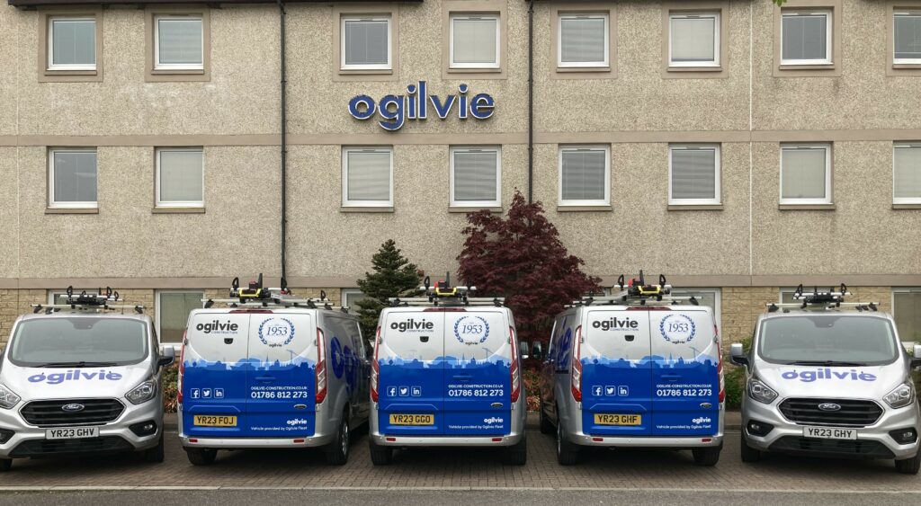 Ogilvie Construction vans delivered to Stirling